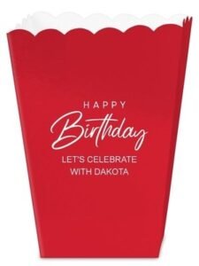 Happy Birthday Sophisticate Mini Popcorn Boxes