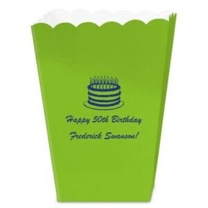 Sophisticated Birthday Cake Mini Popcorn Boxes